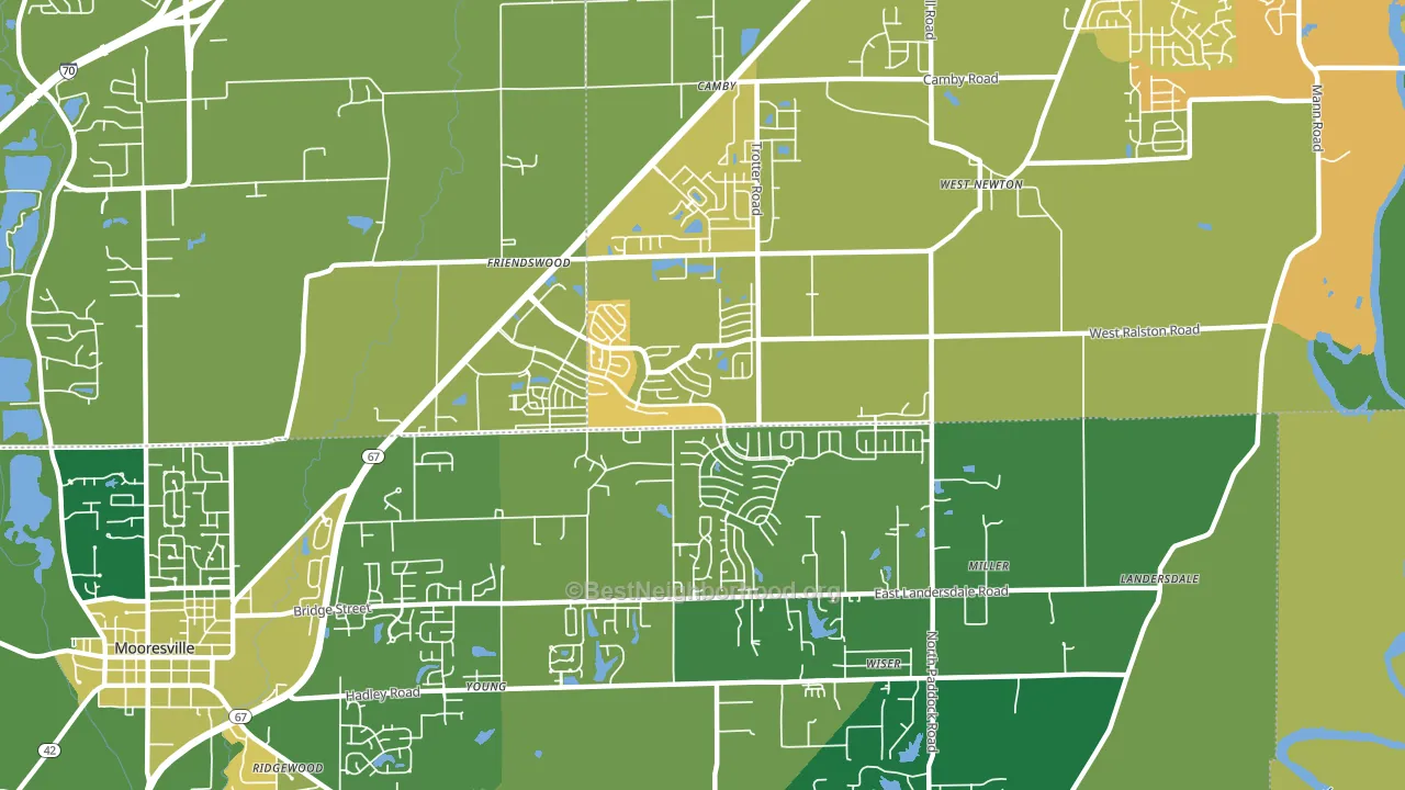 Camby, IN block-group voter-turnout map