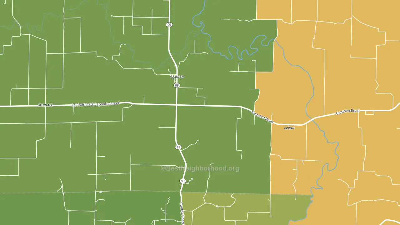 Camden, IL block-group voter-turnout map