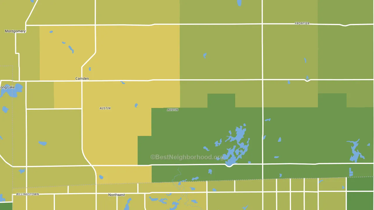 Camden, MI block-group voter-turnout map