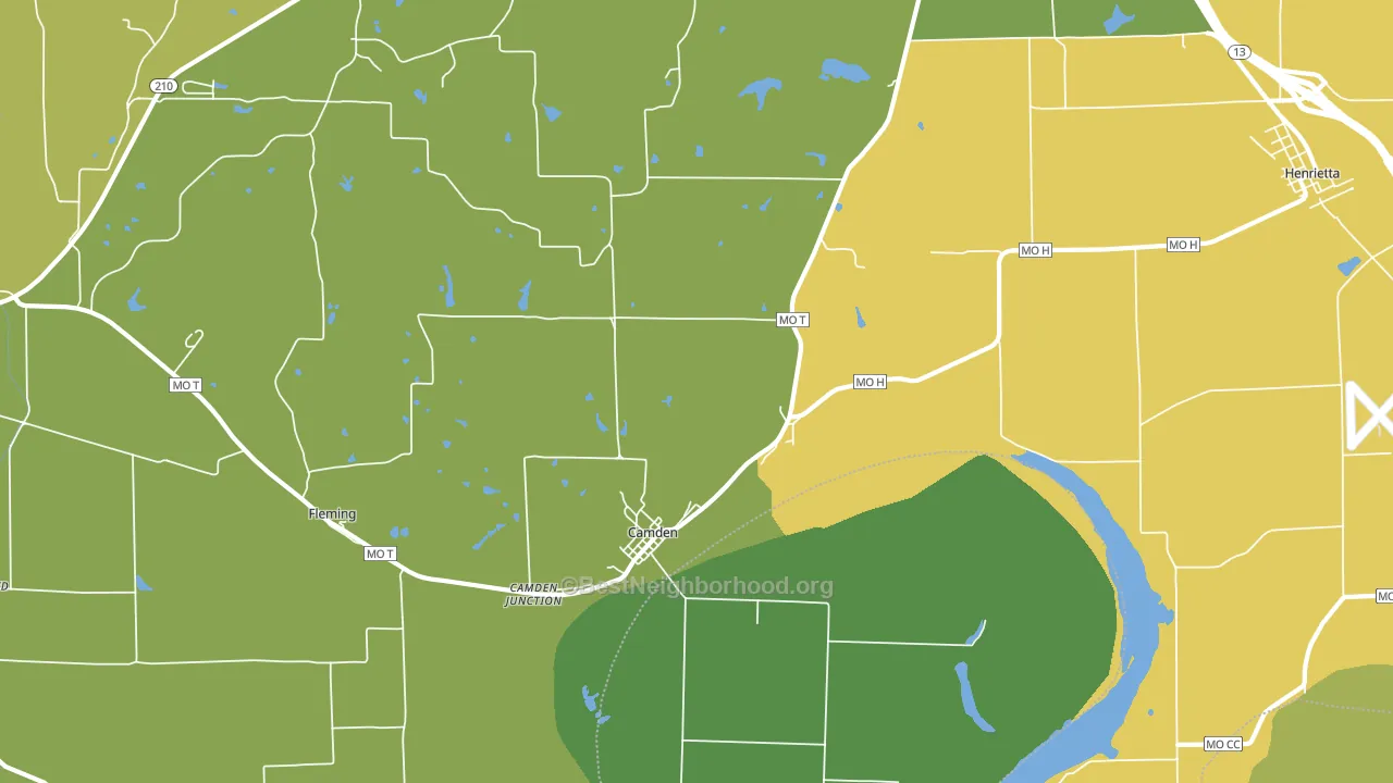 Camden, MO block-group voter-turnout map