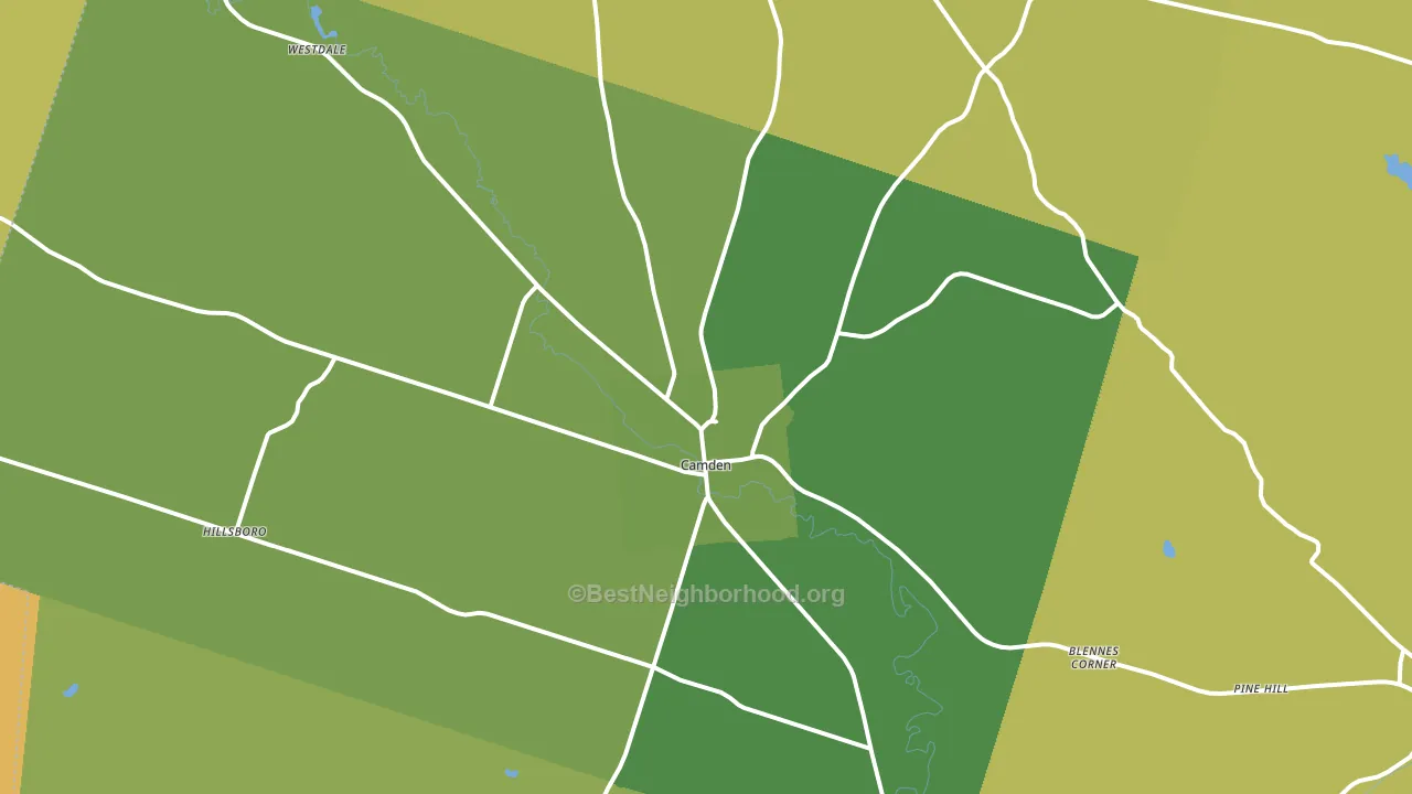 Camden, NY block-group voter-turnout map