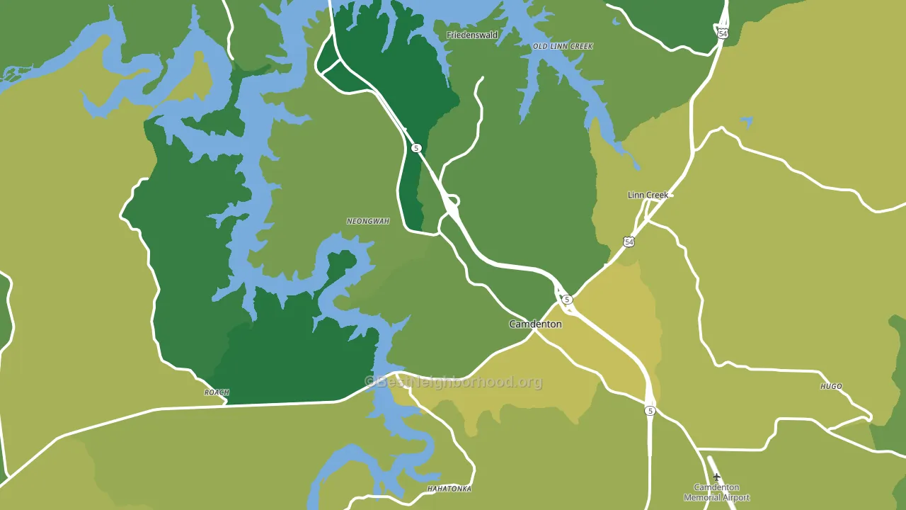 Camdenton, MO block-group voter-turnout map