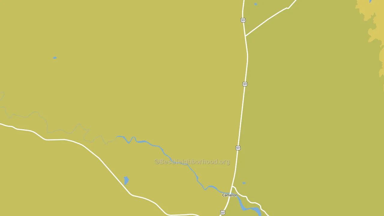 Cameron, AZ block-group voter-turnout map