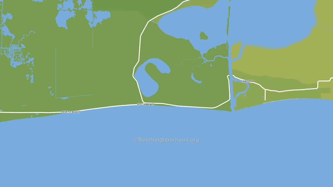 Cameron, LA block-group voter-turnout map