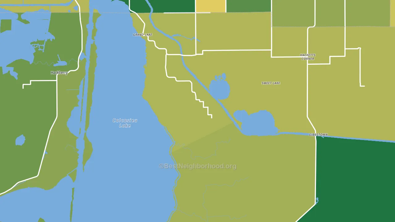 Cameron Parish, LA block-group voter-turnout map