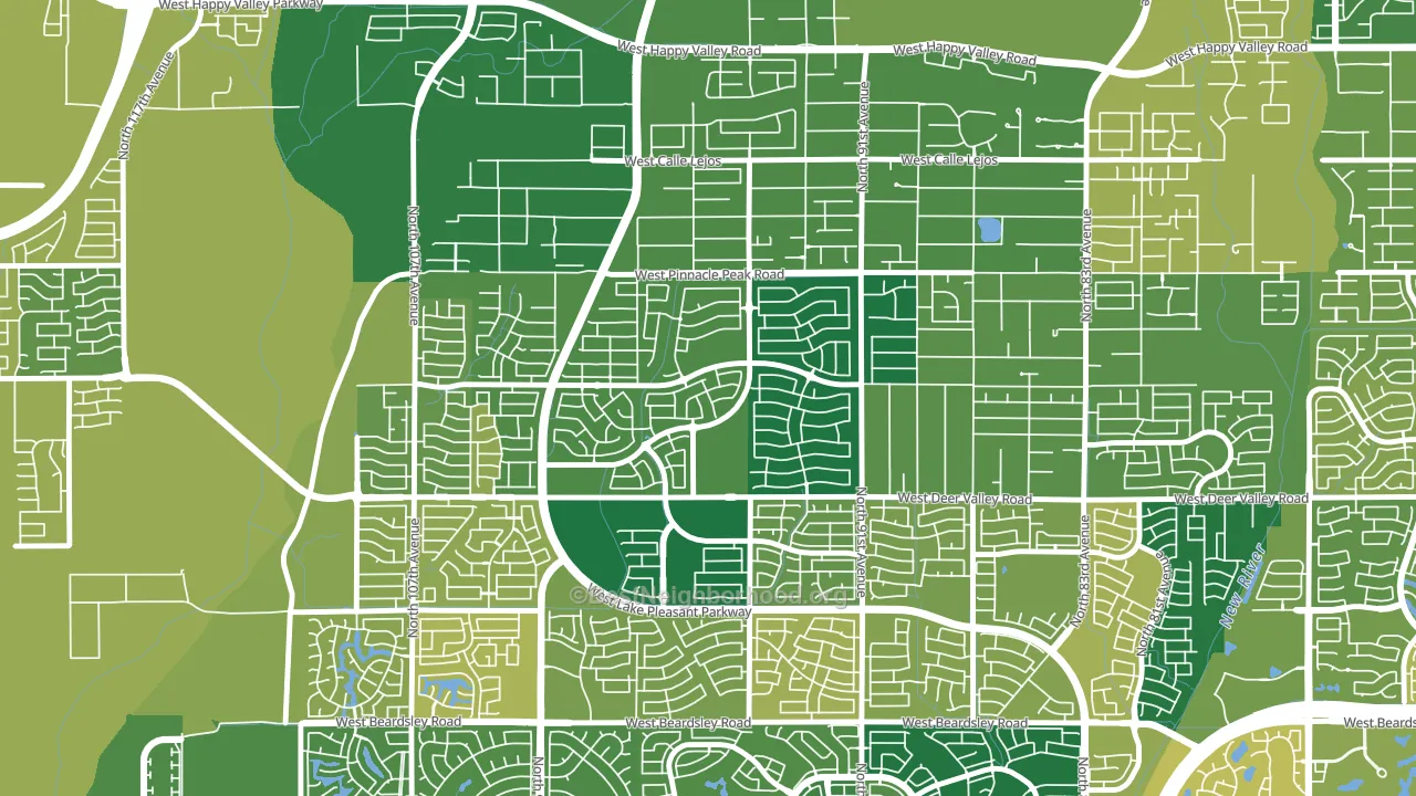 Camino Lago, Phoenix, AZ block-group voter-turnout map