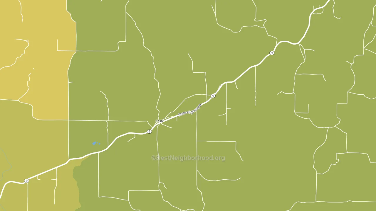 Camp, AR block-group voter-turnout map