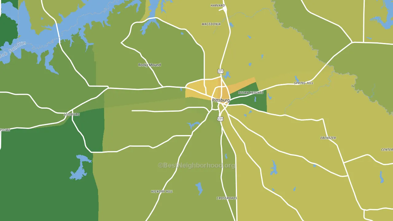 Camp County, TX block-group voter-turnout map