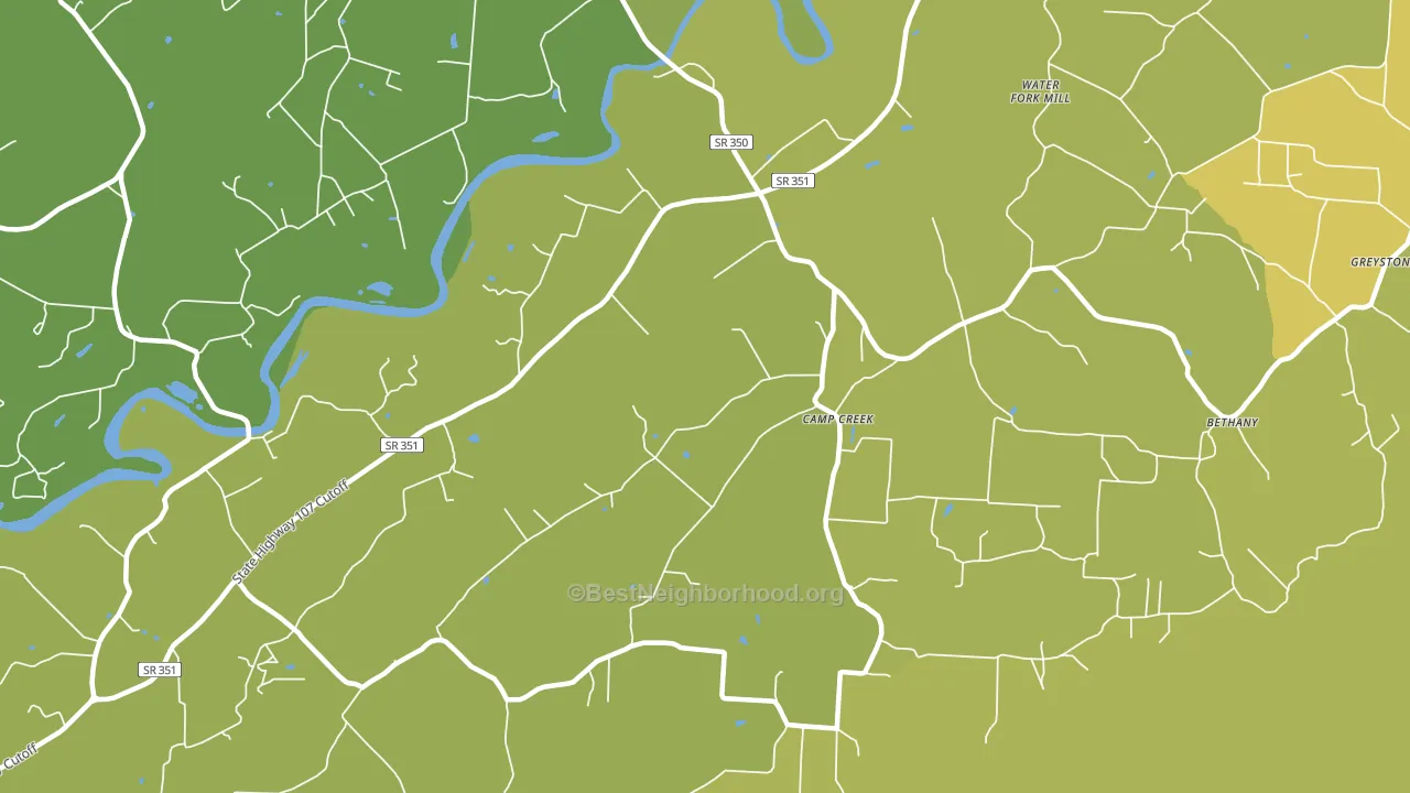 Camp Creek, TN block-group voter-turnout map