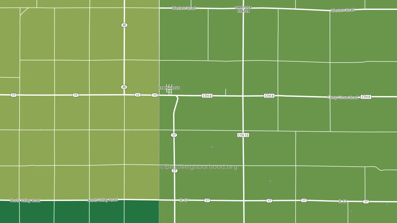 Camp Grove, IL block-group voter-turnout map