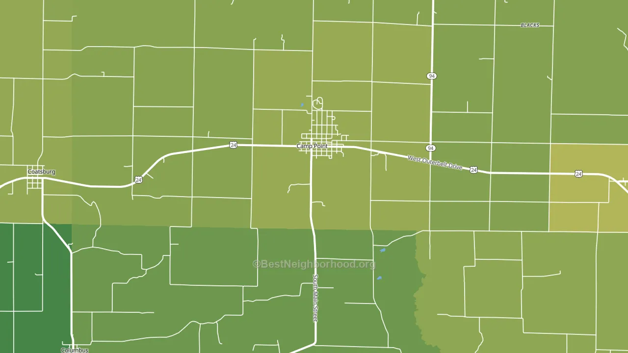 Camp Point, IL block-group voter-turnout map
