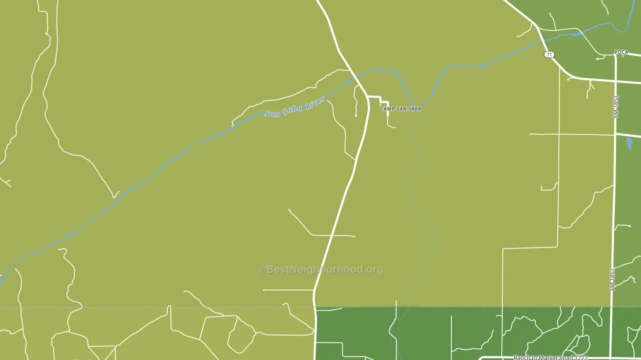 Camp San Saba, TX block-group voter-turnout map