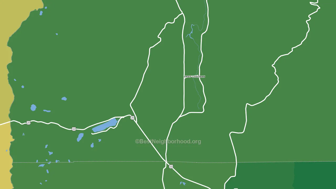Camp Sherman, OR block-group voter-turnout map