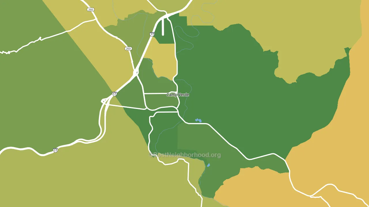 Camp Verde, AZ block-group voter-turnout map