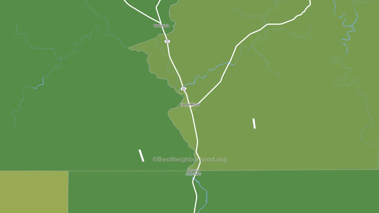 Camp Wood, TX block-group voter-turnout map