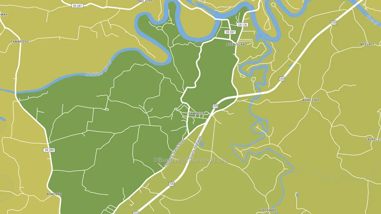 Campaign, TN block-group voter-turnout map