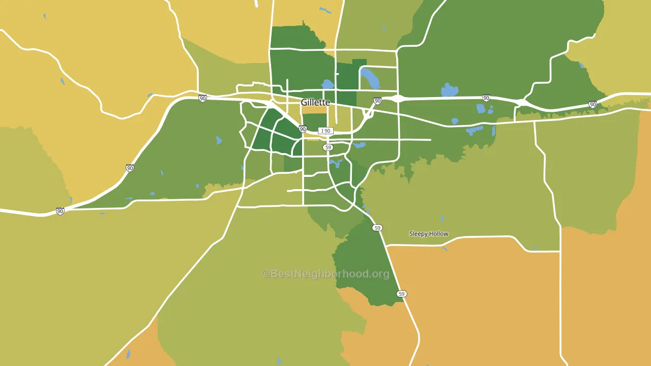 Campbell County, WY block-group voter-turnout map