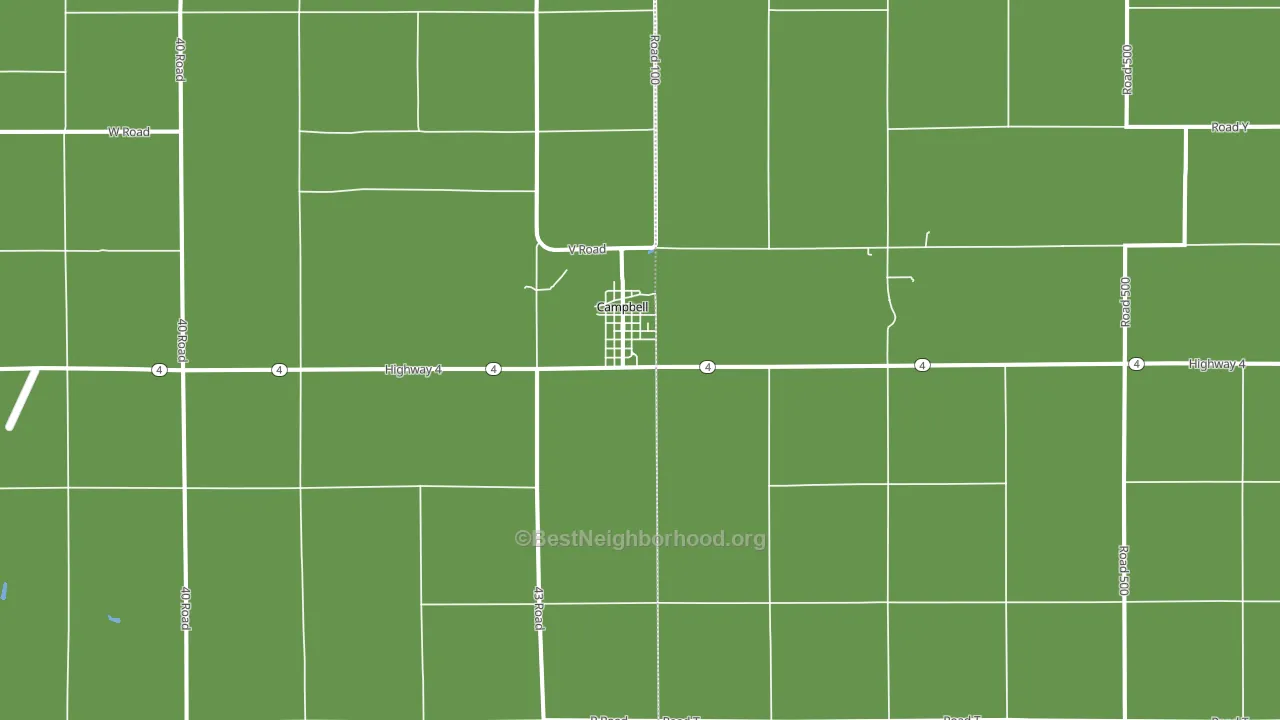 Campbell, NE block-group voter-turnout map
