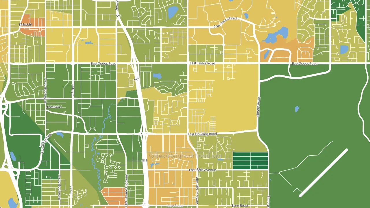 Campbell Park, Anchorage, AK block-group voter-turnout map