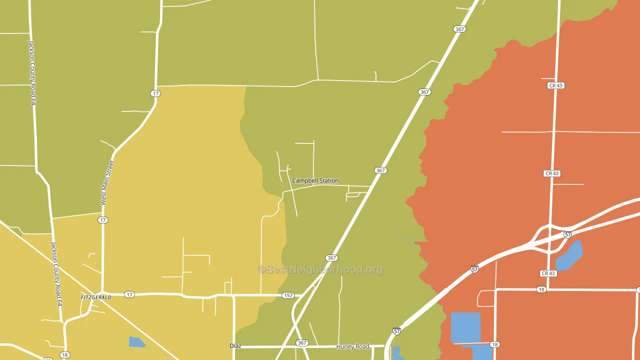 Campbell Station, AR block-group voter-turnout map