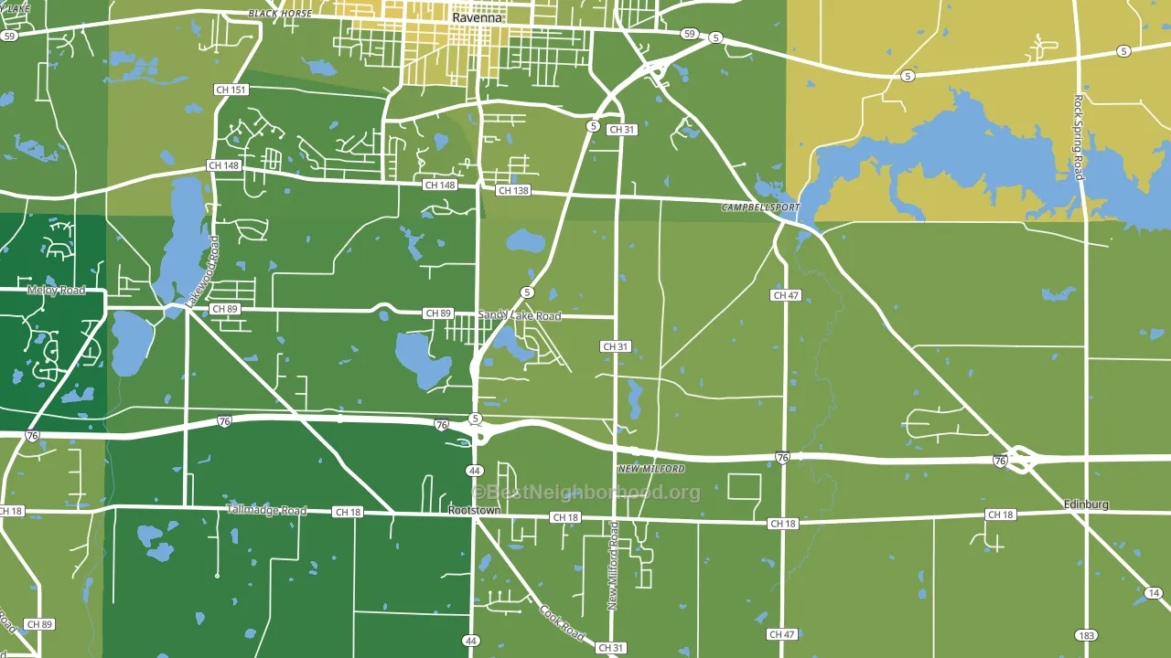 Campbellsport, OH block-group voter-turnout map