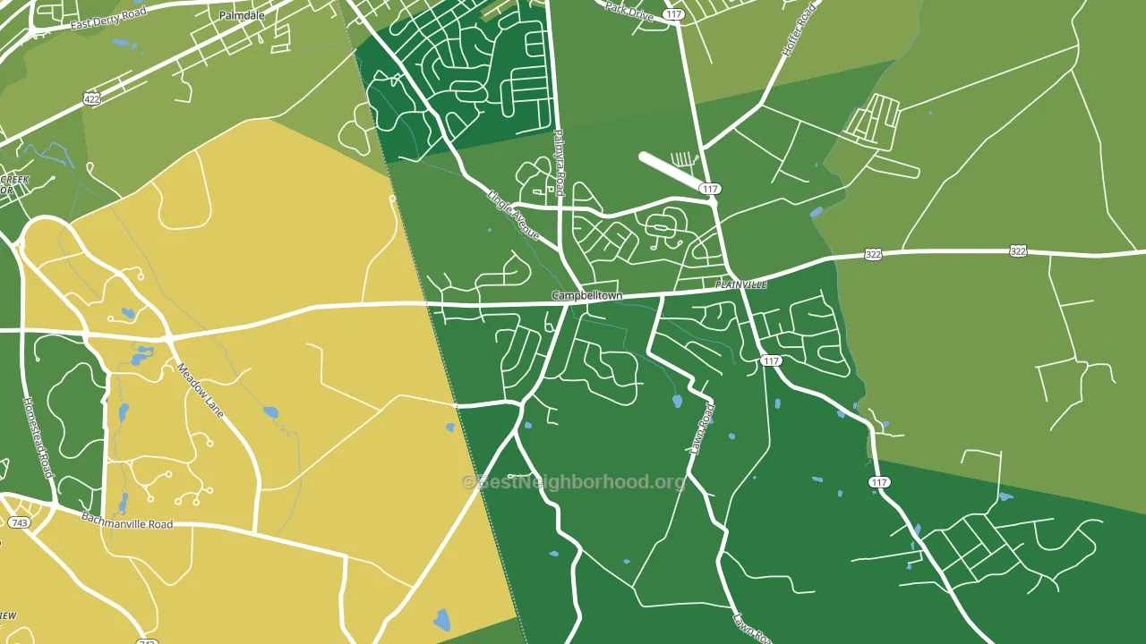 Campbelltown, PA block-group voter-turnout map