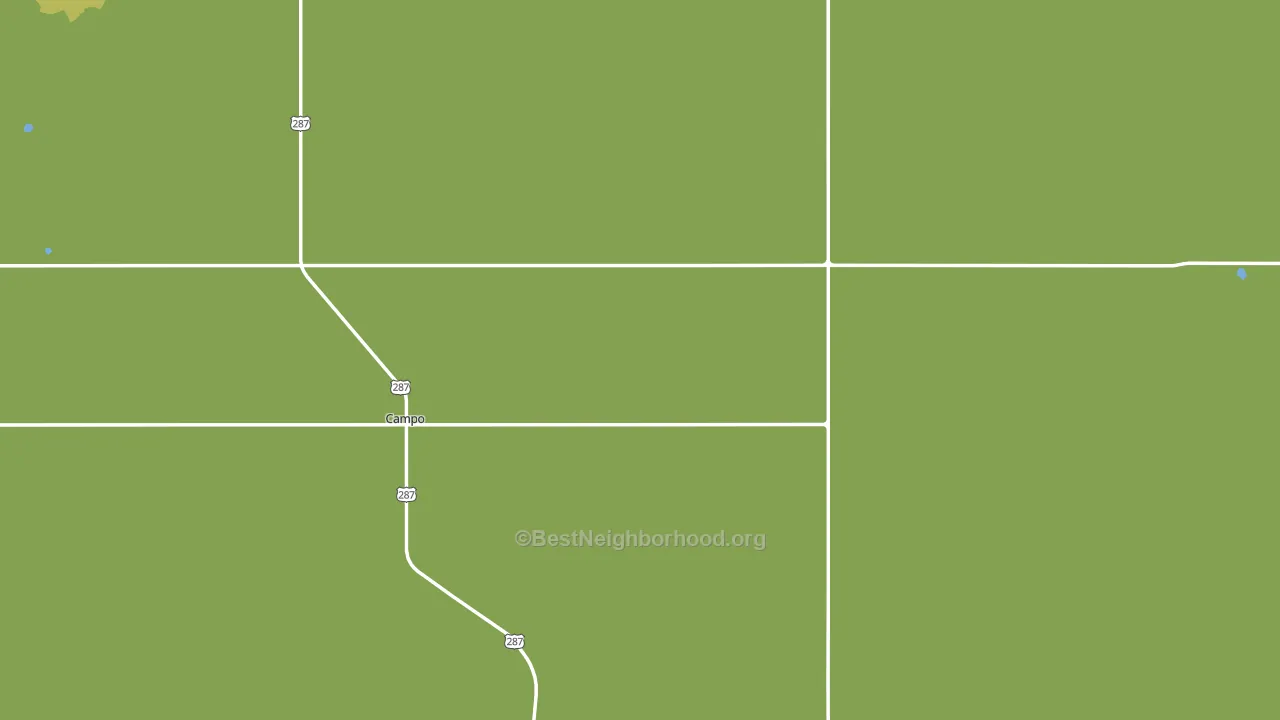 Campo, CO block-group voter-turnout map
