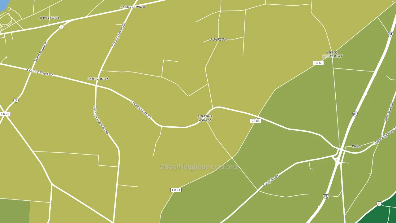 Camps Mills, NY block-group voter-turnout map