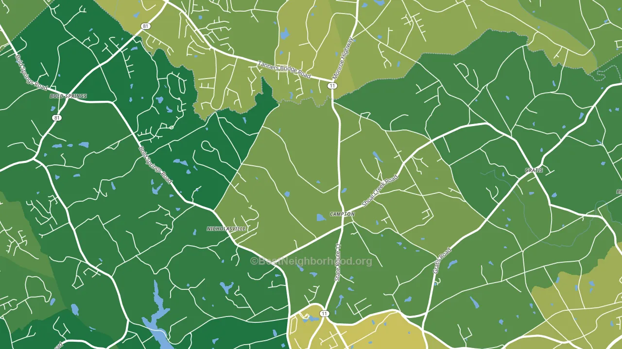 Campton, GA block-group voter-turnout map