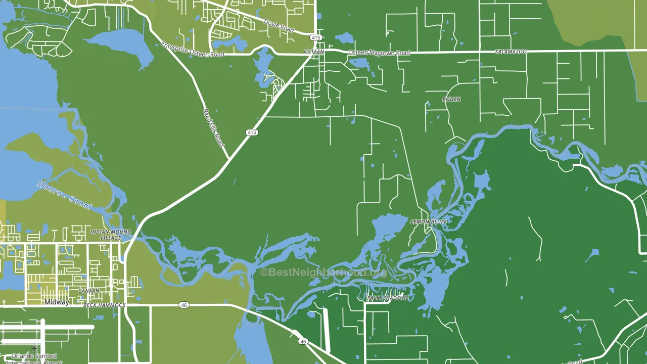 Canaan, FL block-group voter-turnout map