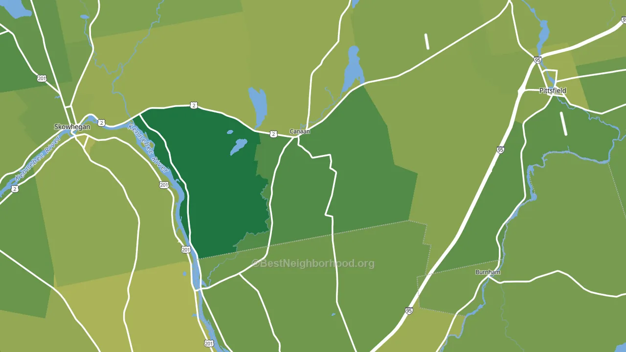 Canaan, ME block-group voter-turnout map