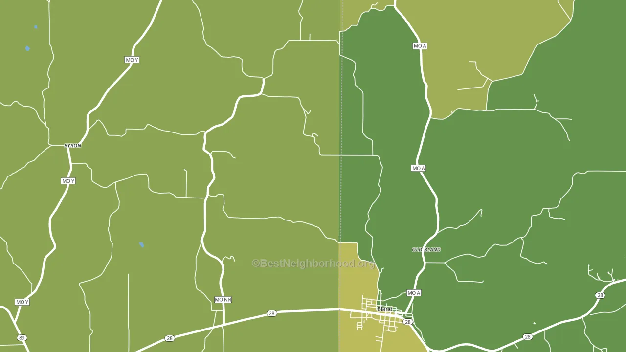 Canaan, MO block-group voter-turnout map
