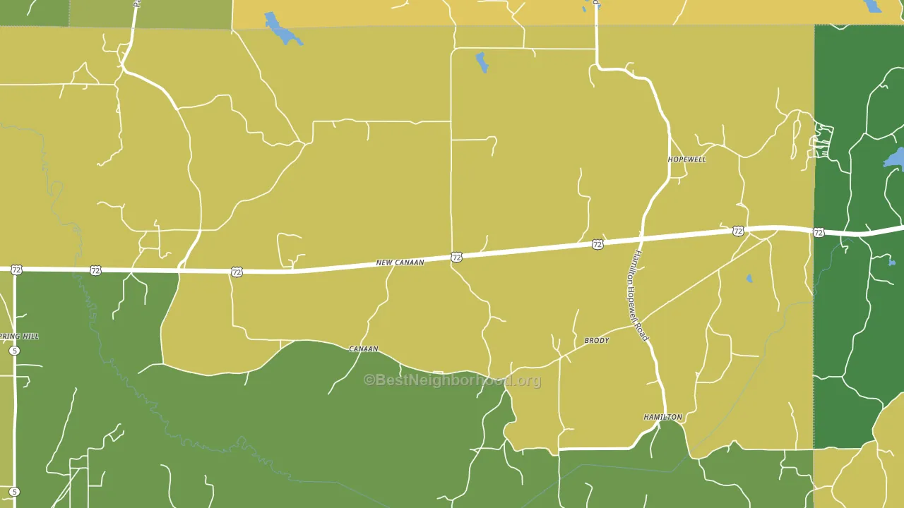 Canaan, MS block-group voter-turnout map