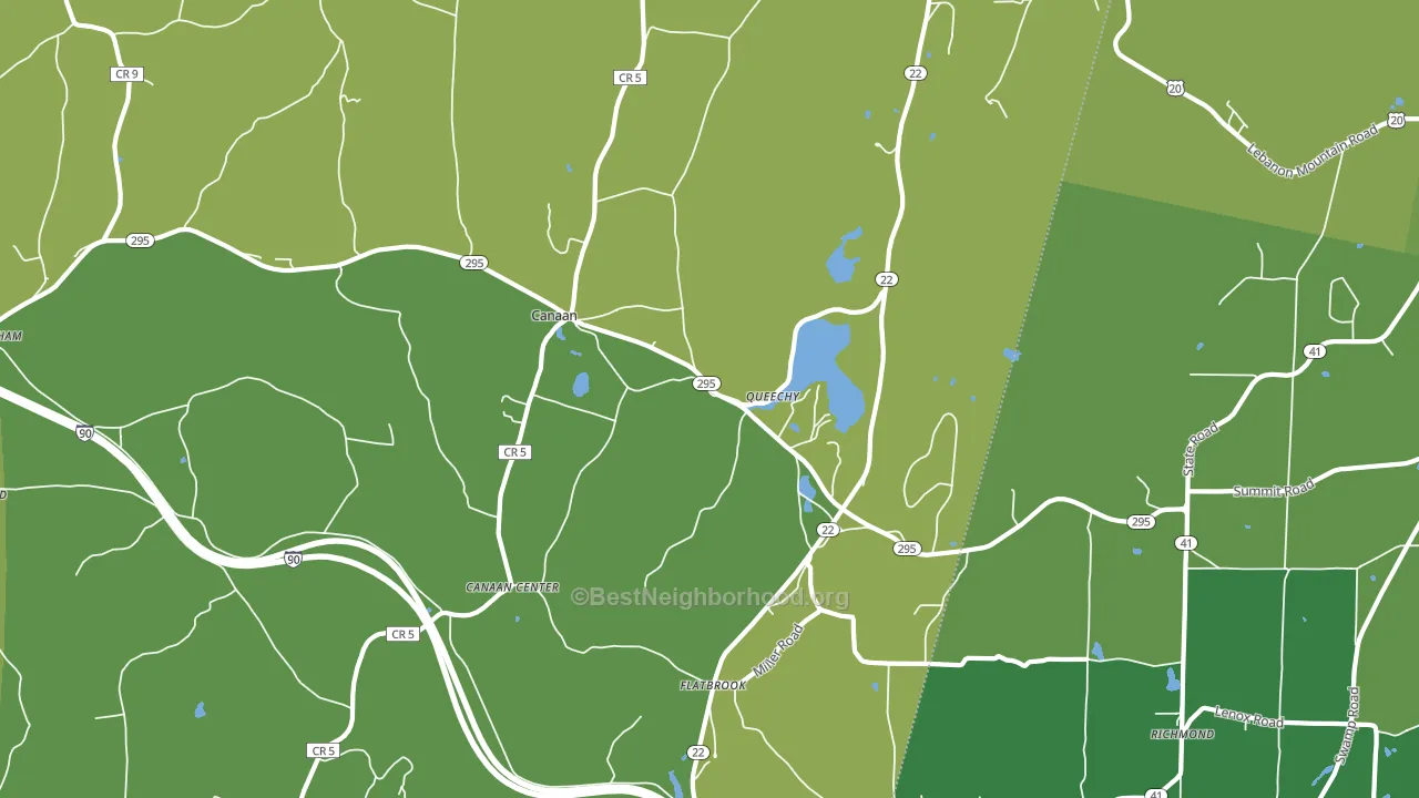 Canaan, NY block-group voter-turnout map