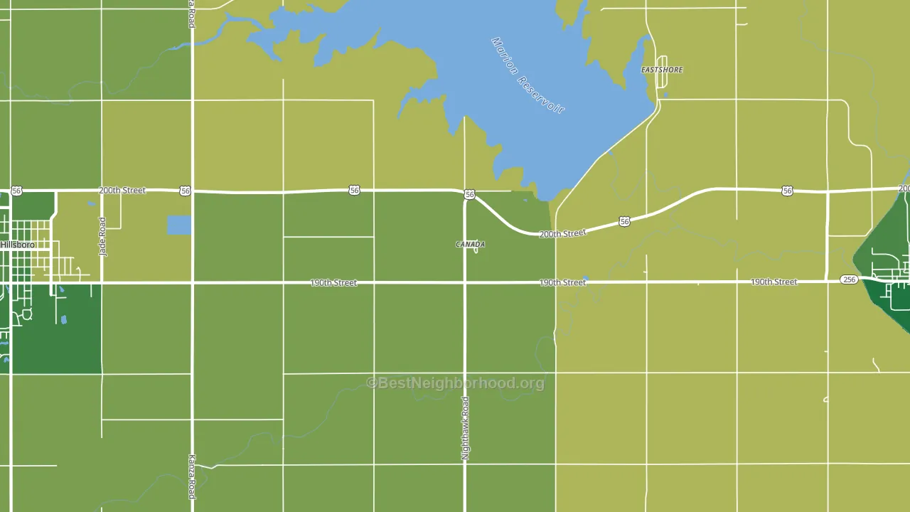Canada, KS block-group voter-turnout map