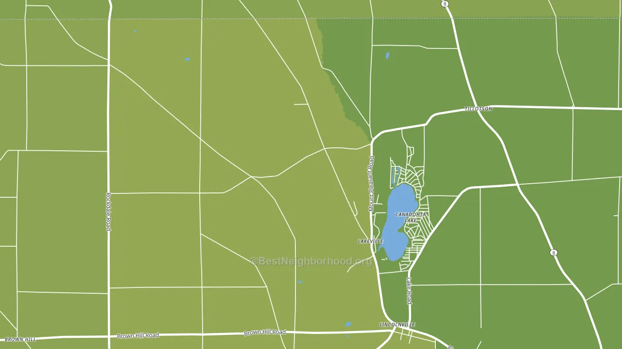 Canadohta Lake, PA block-group voter-turnout map