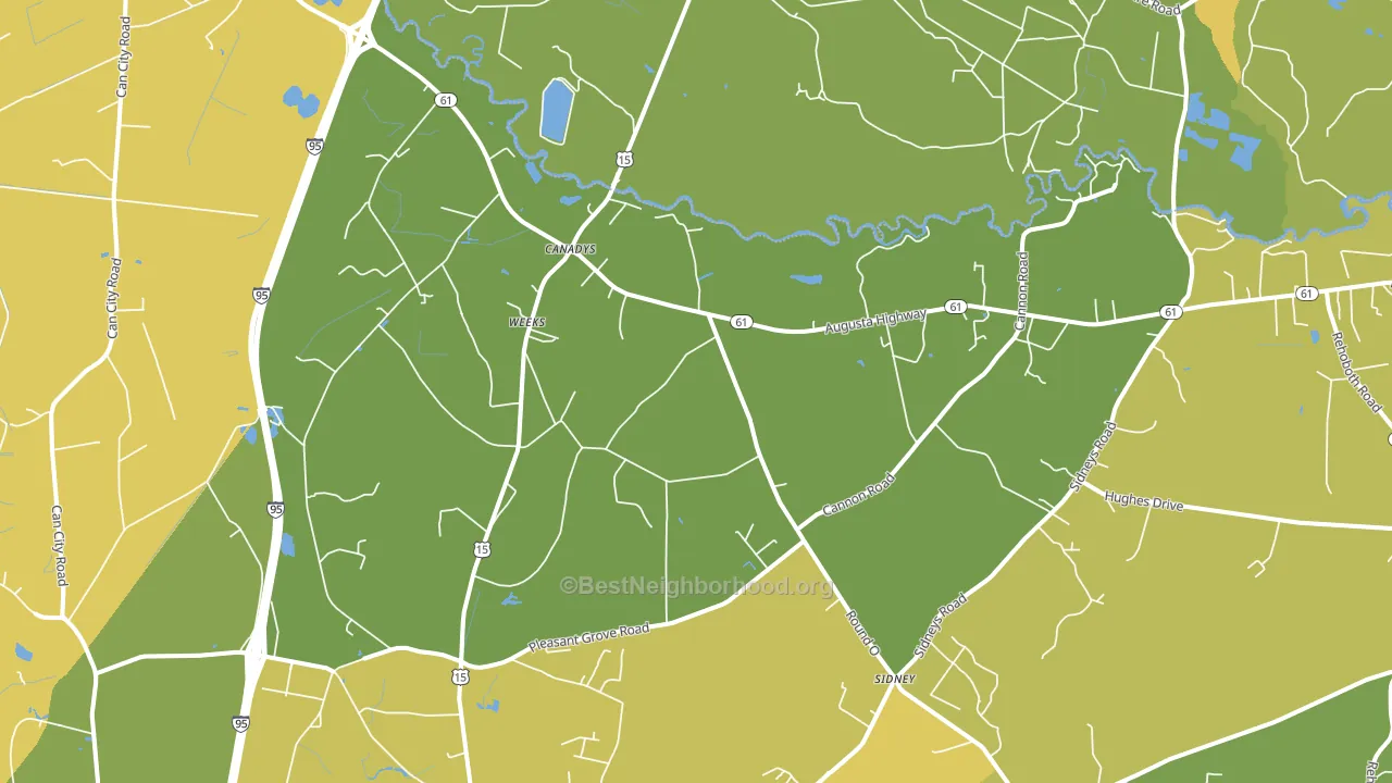 Canadys, SC block-group voter-turnout map