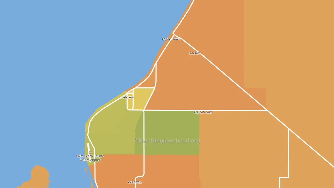 Canal Point, FL block-group voter-turnout map