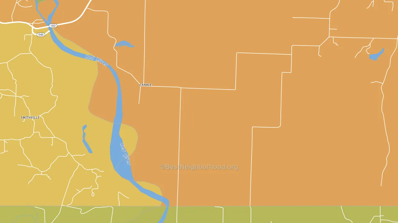 Canale, AR block-group voter-turnout map