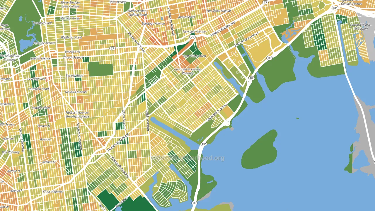Canarsie, Brooklyn, NY block-group voter-turnout map