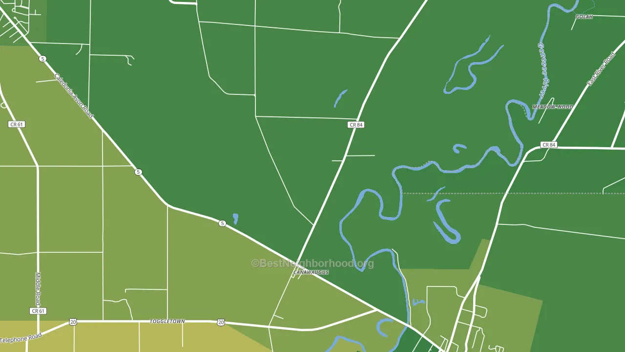 Canawaugus, NY block-group voter-turnout map