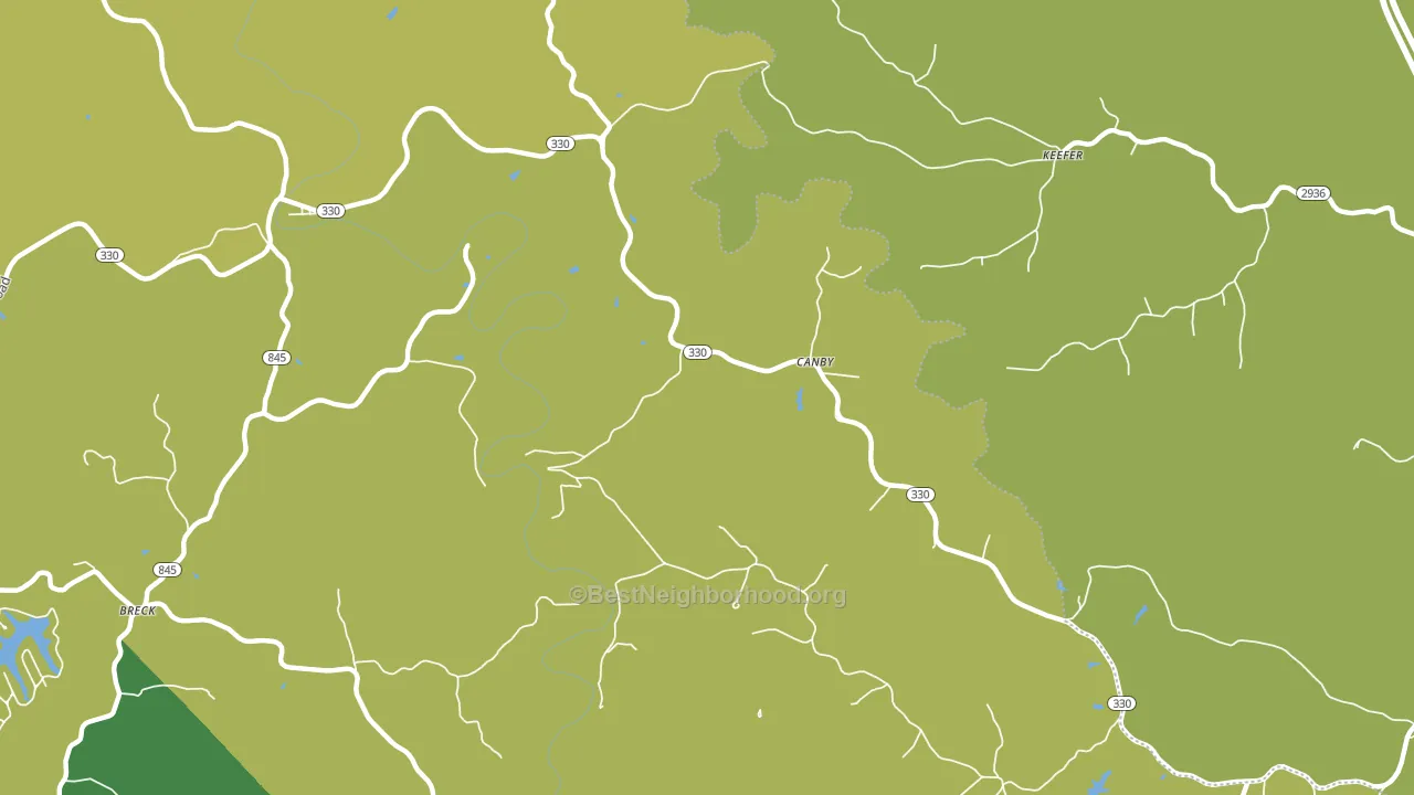 Canby, KY block-group voter-turnout map