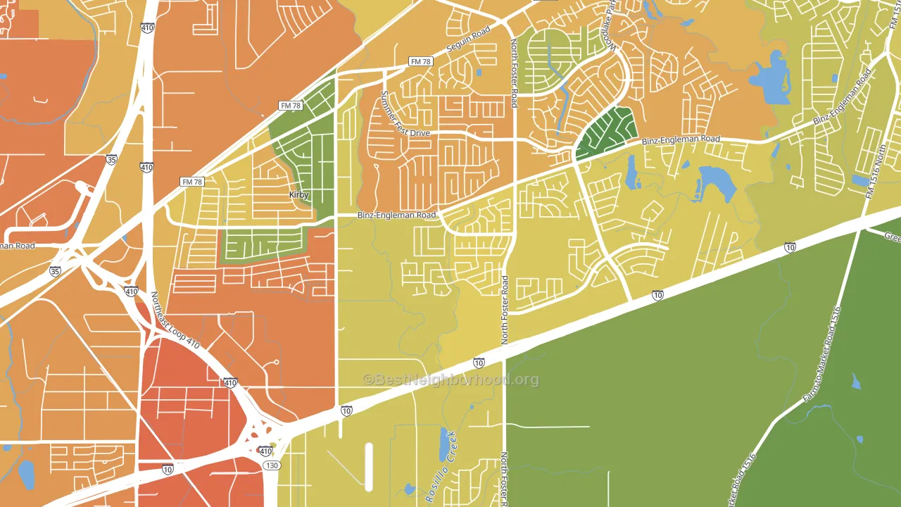 Candlewood Park, San Antonio, TX block-group voter-turnout map