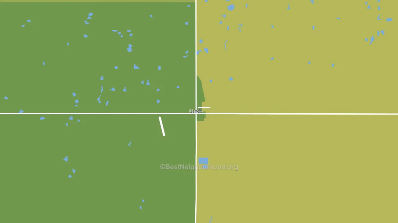 Cando, ND block-group voter-turnout map
