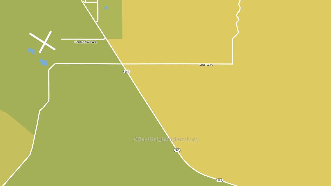 Cane Beds, AZ block-group voter-turnout map