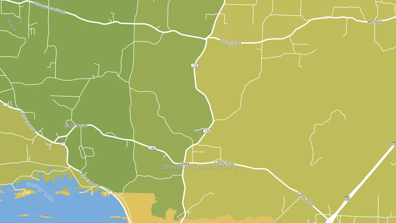 Caney, AR block-group voter-turnout map