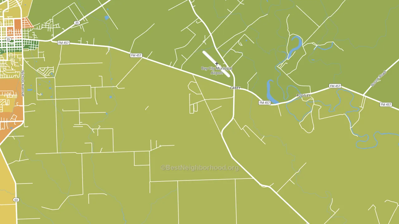 Caney, TX block-group voter-turnout map