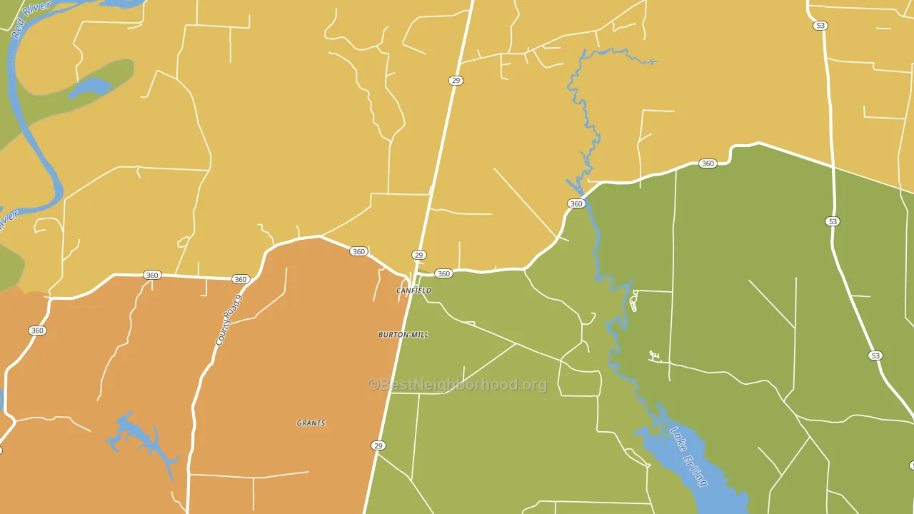 Canfield, AR block-group voter-turnout map