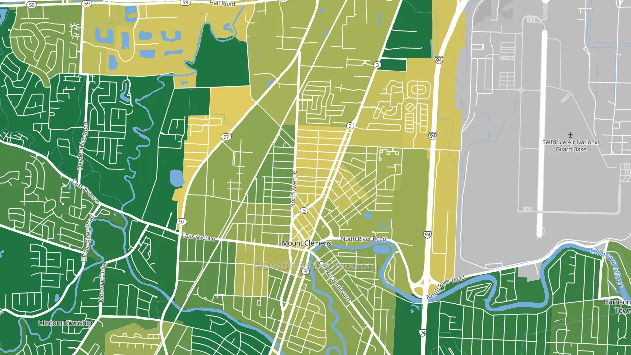 Canfield Manor, Mount Clemens, MI block-group voter-turnout map