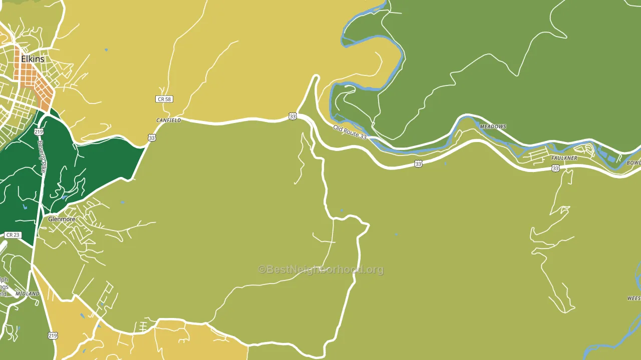 Canfield, WV block-group voter-turnout map